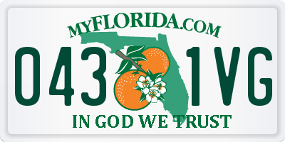 FL license plate 0431VG