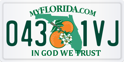 FL license plate 0431VJ