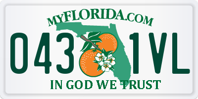 FL license plate 0431VL