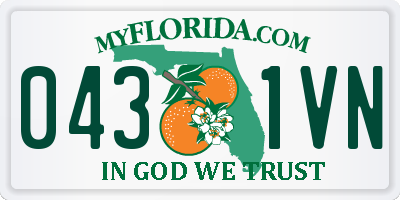FL license plate 0431VN