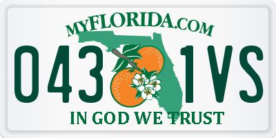 FL license plate 0431VS