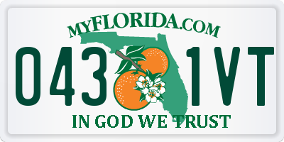 FL license plate 0431VT