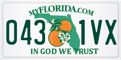FL license plate 0431VX