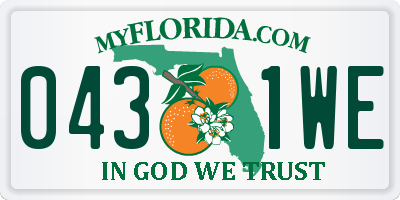 FL license plate 0431WE