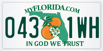 FL license plate 0431WH