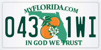 FL license plate 0431WI