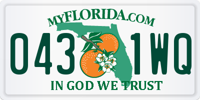 FL license plate 0431WQ