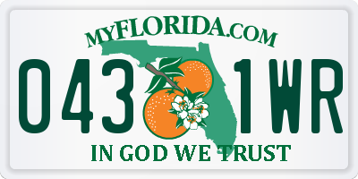 FL license plate 0431WR