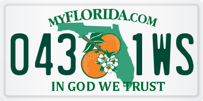 FL license plate 0431WS