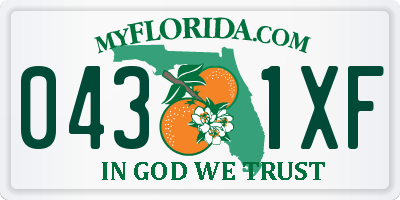 FL license plate 0431XF