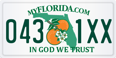 FL license plate 0431XX