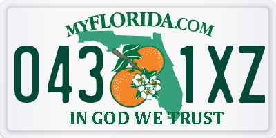 FL license plate 0431XZ