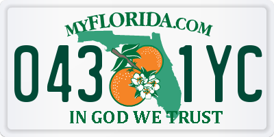 FL license plate 0431YC