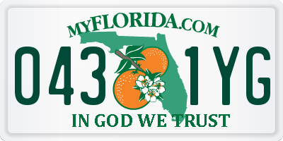 FL license plate 0431YG