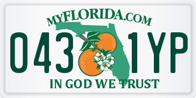 FL license plate 0431YP