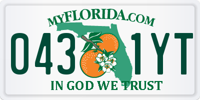 FL license plate 0431YT