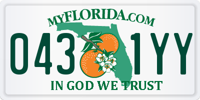 FL license plate 0431YY