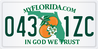 FL license plate 0431ZC