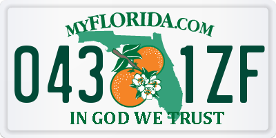 FL license plate 0431ZF