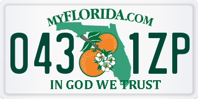 FL license plate 0431ZP