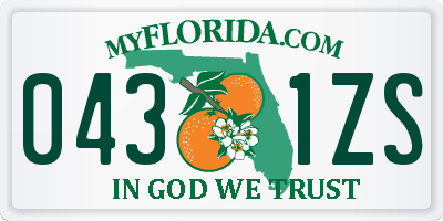 FL license plate 0431ZS