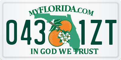 FL license plate 0431ZT