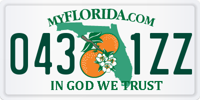FL license plate 0431ZZ