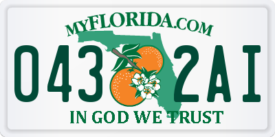 FL license plate 0432AI