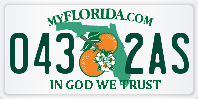 FL license plate 0432AS