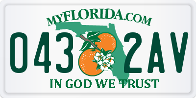 FL license plate 0432AV