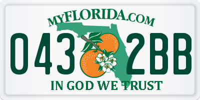 FL license plate 0432BB
