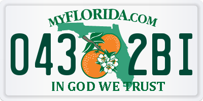 FL license plate 0432BI