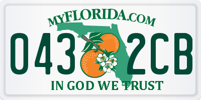 FL license plate 0432CB