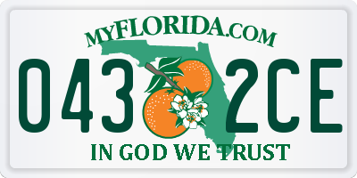 FL license plate 0432CE