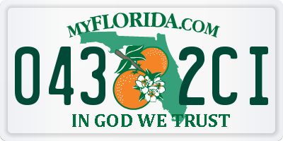 FL license plate 0432CI