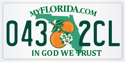 FL license plate 0432CL