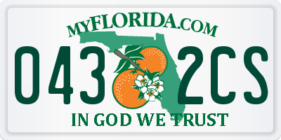 FL license plate 0432CS