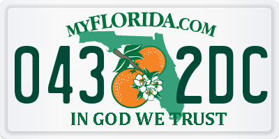 FL license plate 0432DC