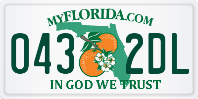 FL license plate 0432DL