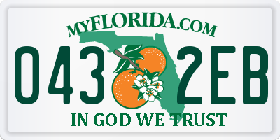 FL license plate 0432EB