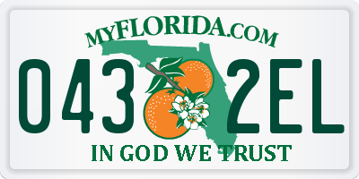 FL license plate 0432EL