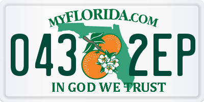 FL license plate 0432EP