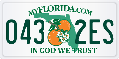FL license plate 0432ES