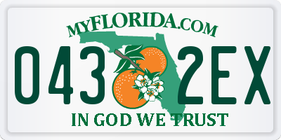 FL license plate 0432EX