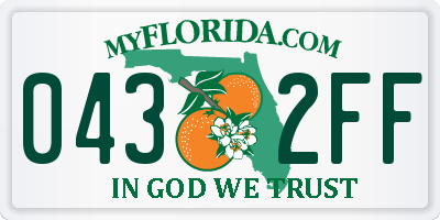 FL license plate 0432FF