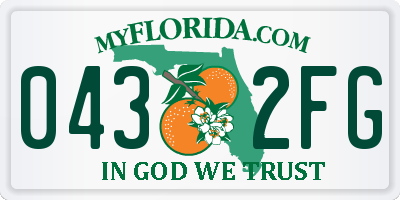 FL license plate 0432FG