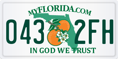 FL license plate 0432FH