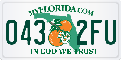 FL license plate 0432FU
