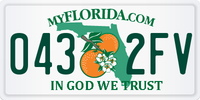 FL license plate 0432FV