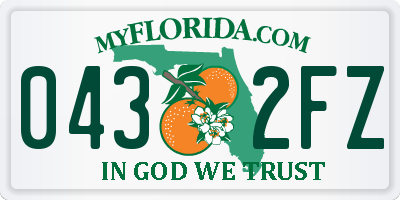 FL license plate 0432FZ